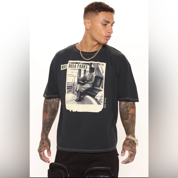 Nova Men Rosa Parks Polaroid Short Sleeve Tee - Picture 1 of 12